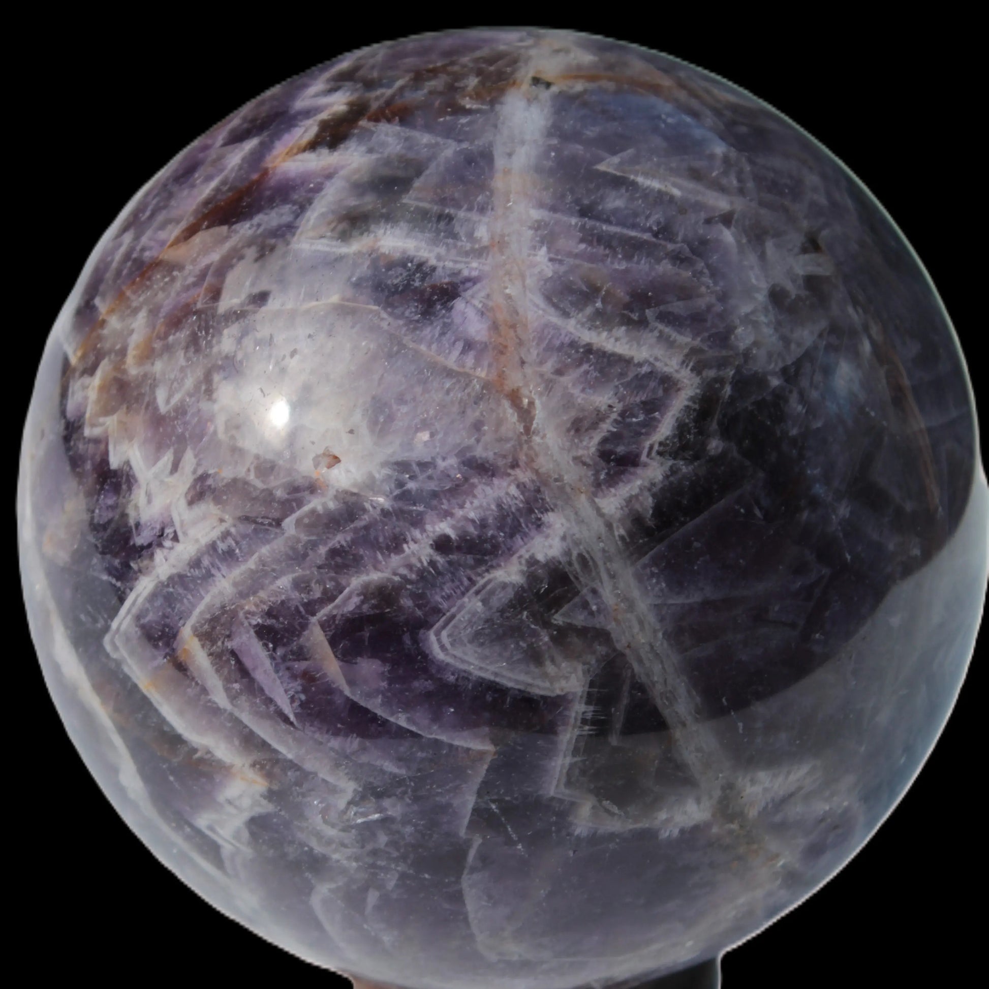 Chevron Fantasy Amethyst sphere 1389g Rocks and Things