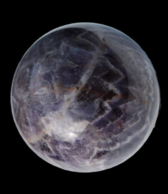 Chevron Fantasy Amethyst sphere 1389g - Rocks and Things Store