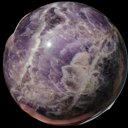 Chevron Fantasy Amethyst sphere 1389g - Rocks and Things Store