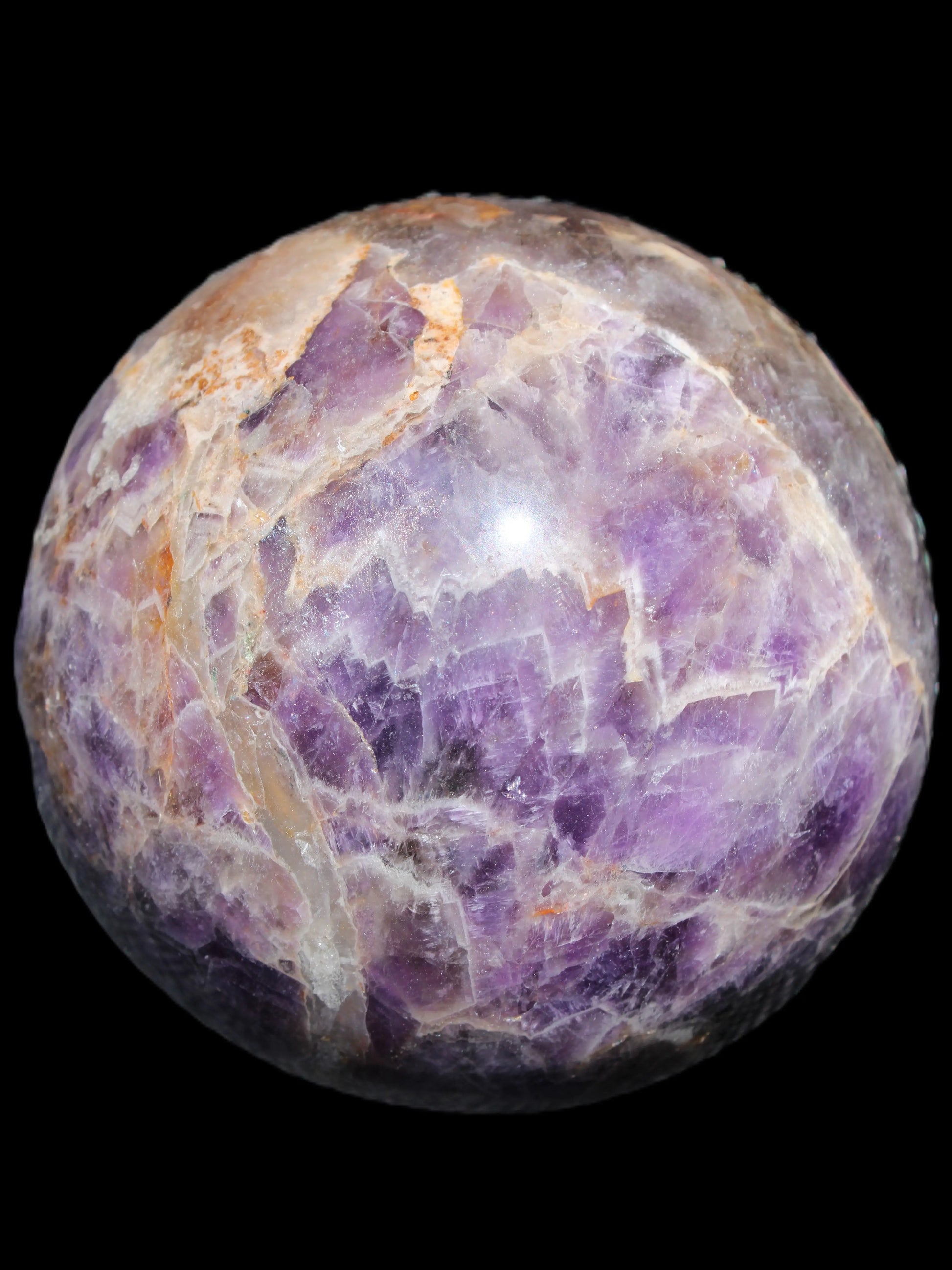 Chevron Fantasy Amethyst sphere 1424g Rocks and Things