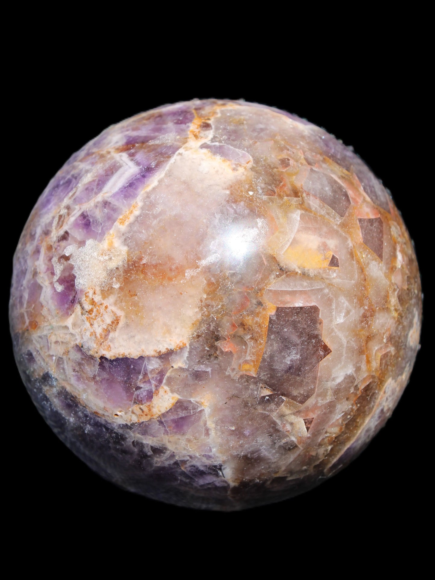 Chevron Fantasy Amethyst sphere 1424g Rocks and Things