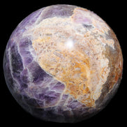Chevron Fantasy Amethyst sphere 1424g in sunlight - Rocks and Things Store