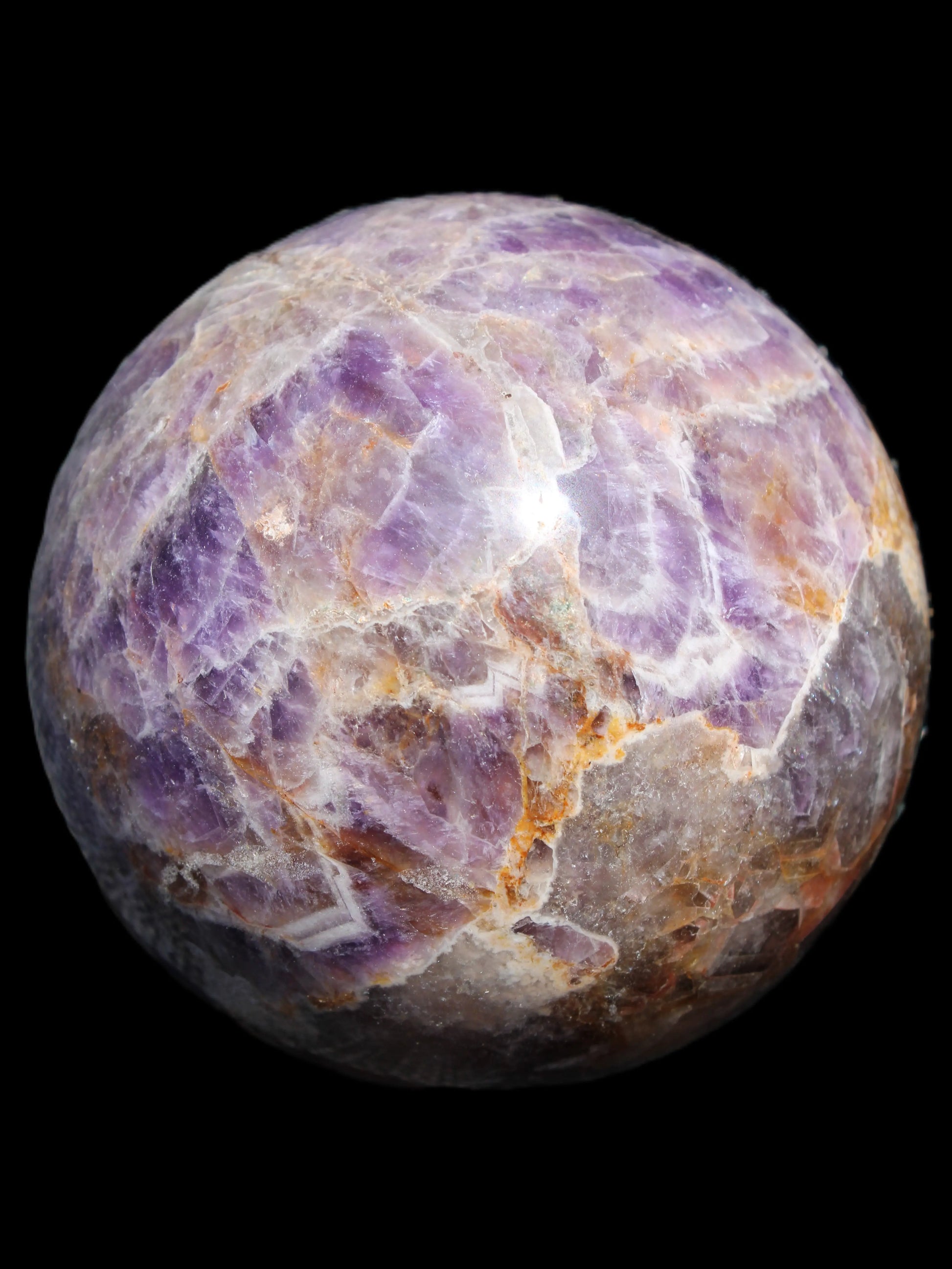 Chevron Fantasy Amethyst sphere 1424g Rocks and Things