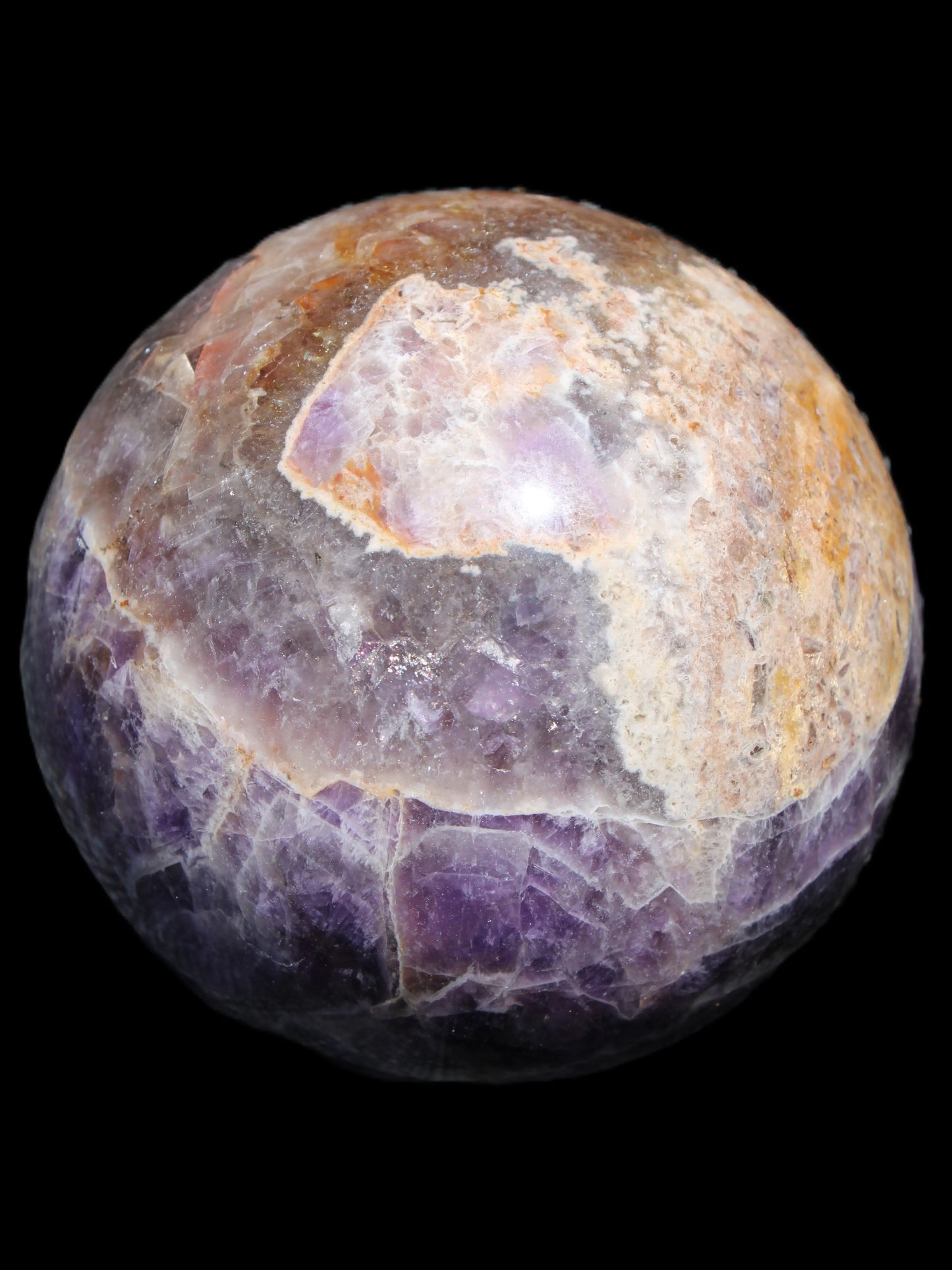 Chevron Fantasy Amethyst sphere 1424g Rocks and Things