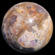 Chevron Fantasy Amethyst sphere 1424g in sunlight - Rocks and Things Store