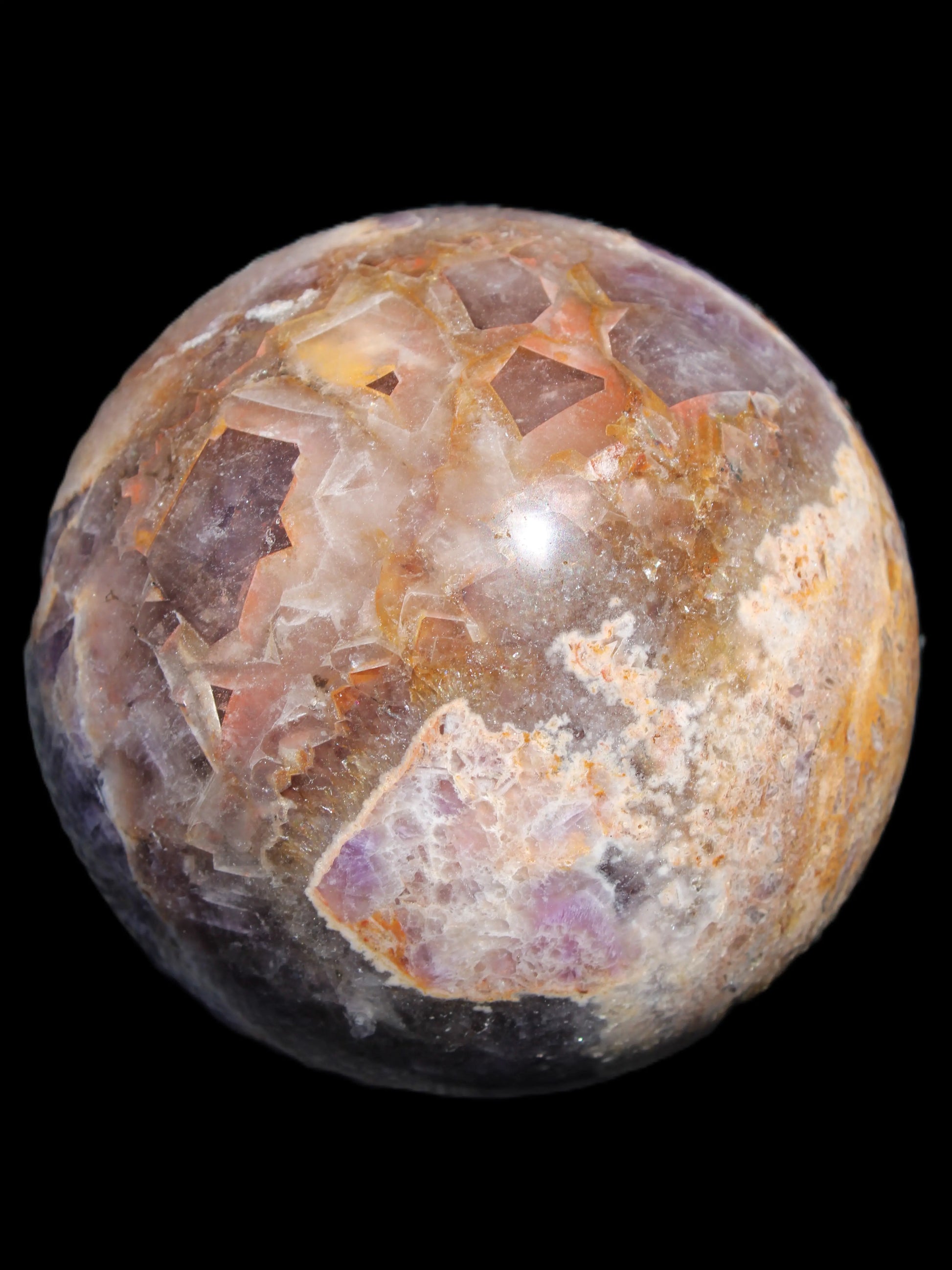 Chevron Fantasy Amethyst sphere 1424g Rocks and Things