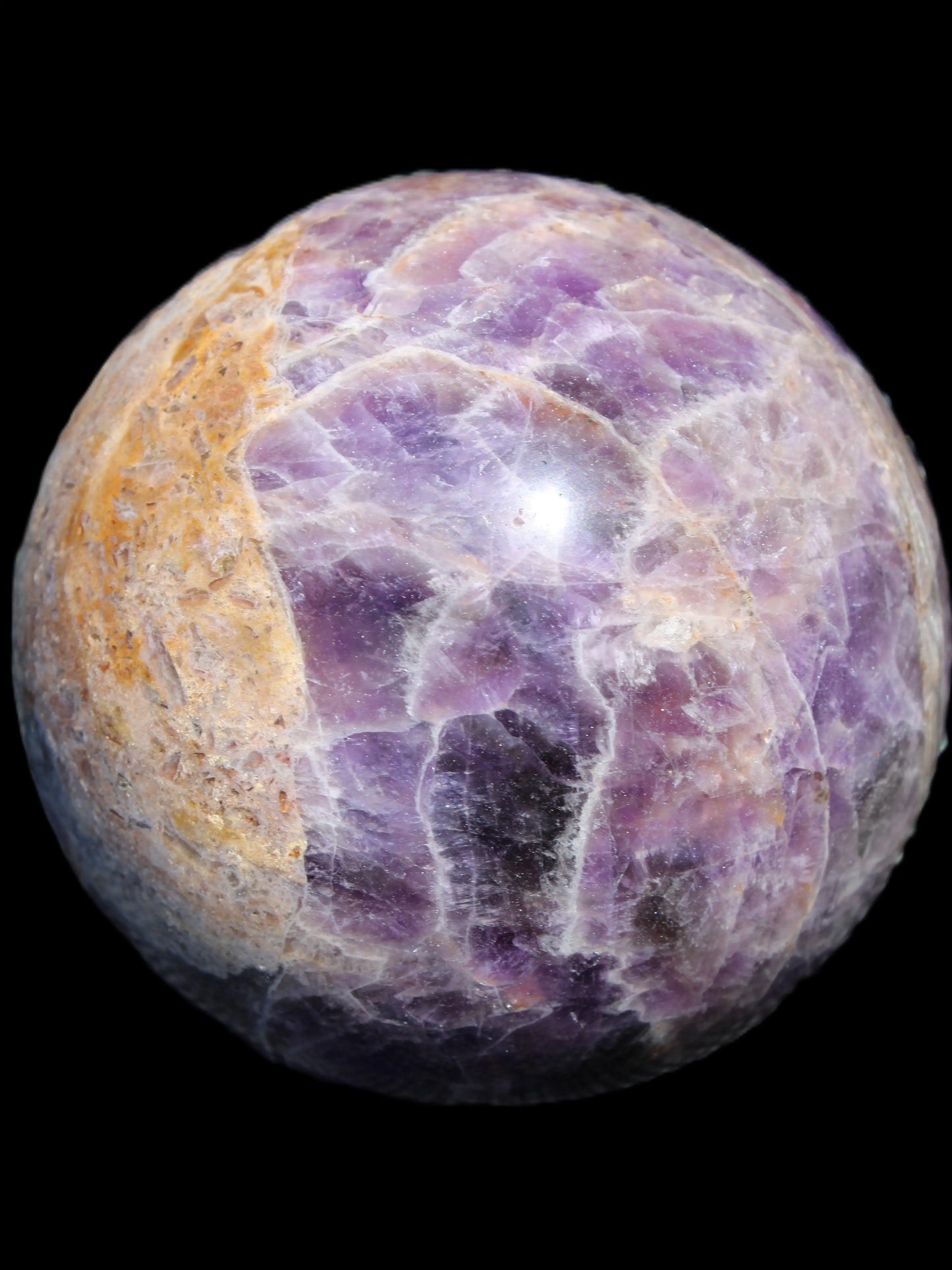 Chevron Fantasy Amethyst sphere 1424g Rocks and Things