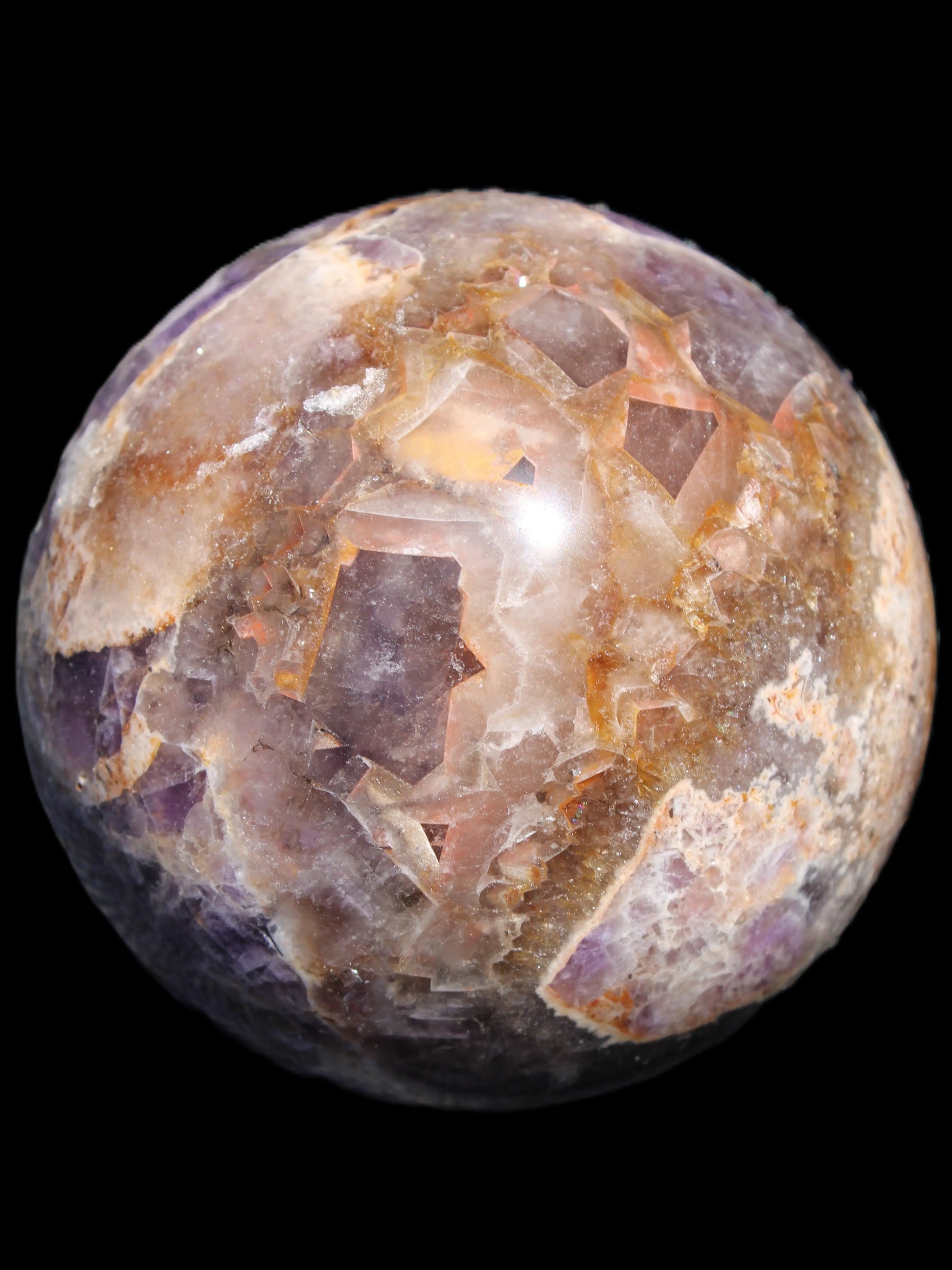 Chevron Fantasy Amethyst sphere 1424g Rocks and Things