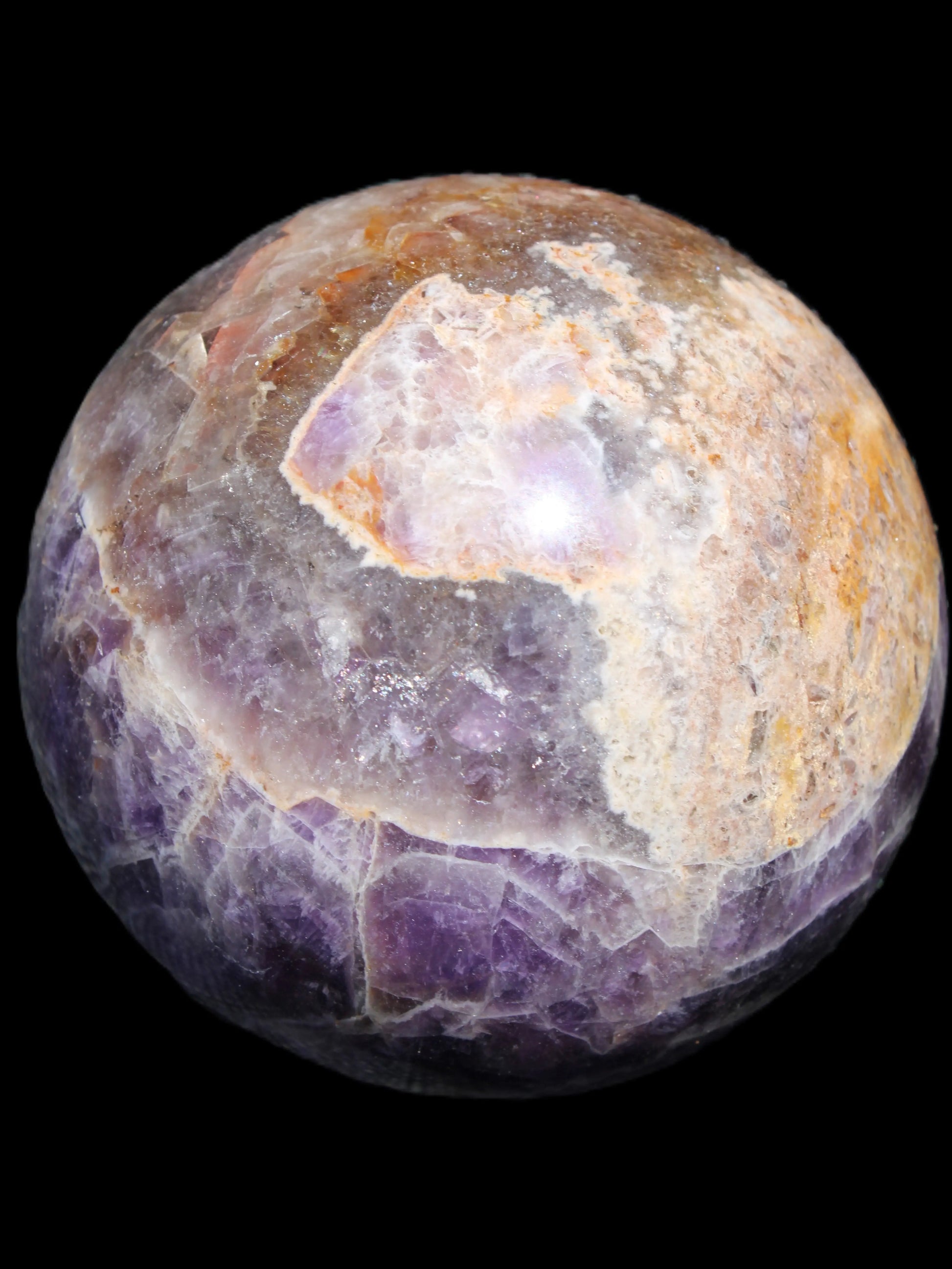 Chevron Fantasy Amethyst sphere 1424g Rocks and Things