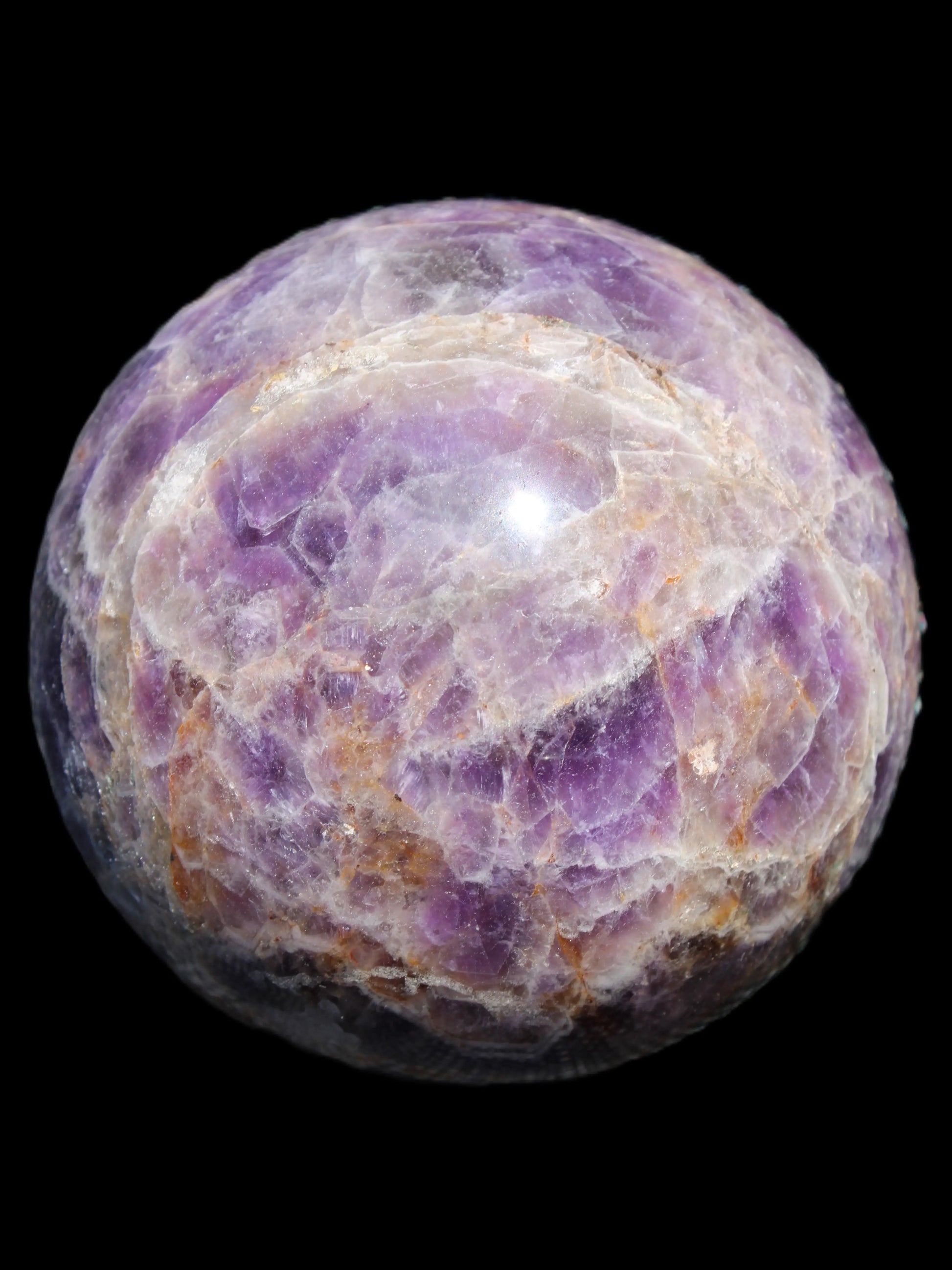 Chevron Fantasy Amethyst sphere 1424g Rocks and Things