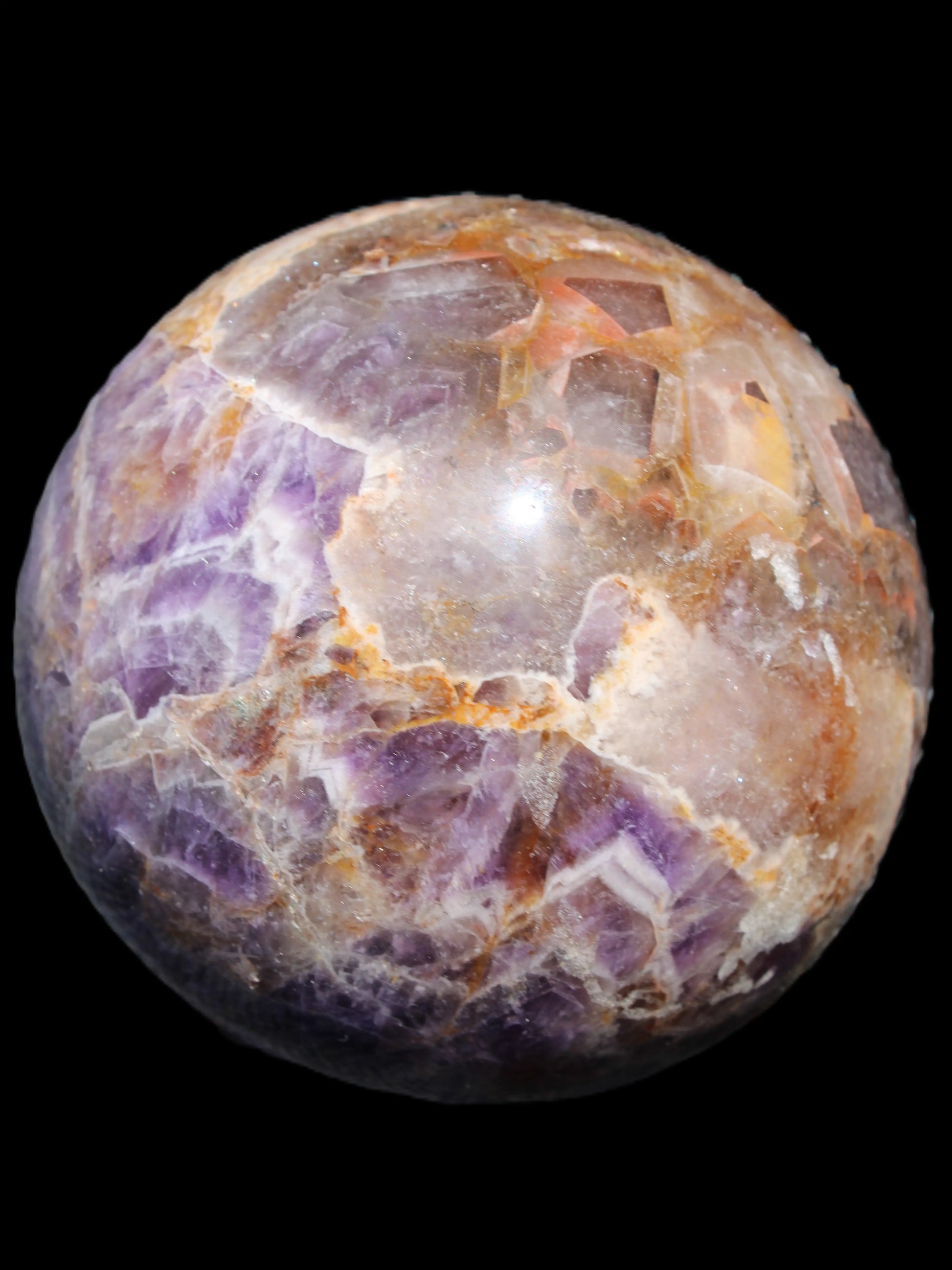 Chevron Fantasy Amethyst sphere 1424g Rocks and Things