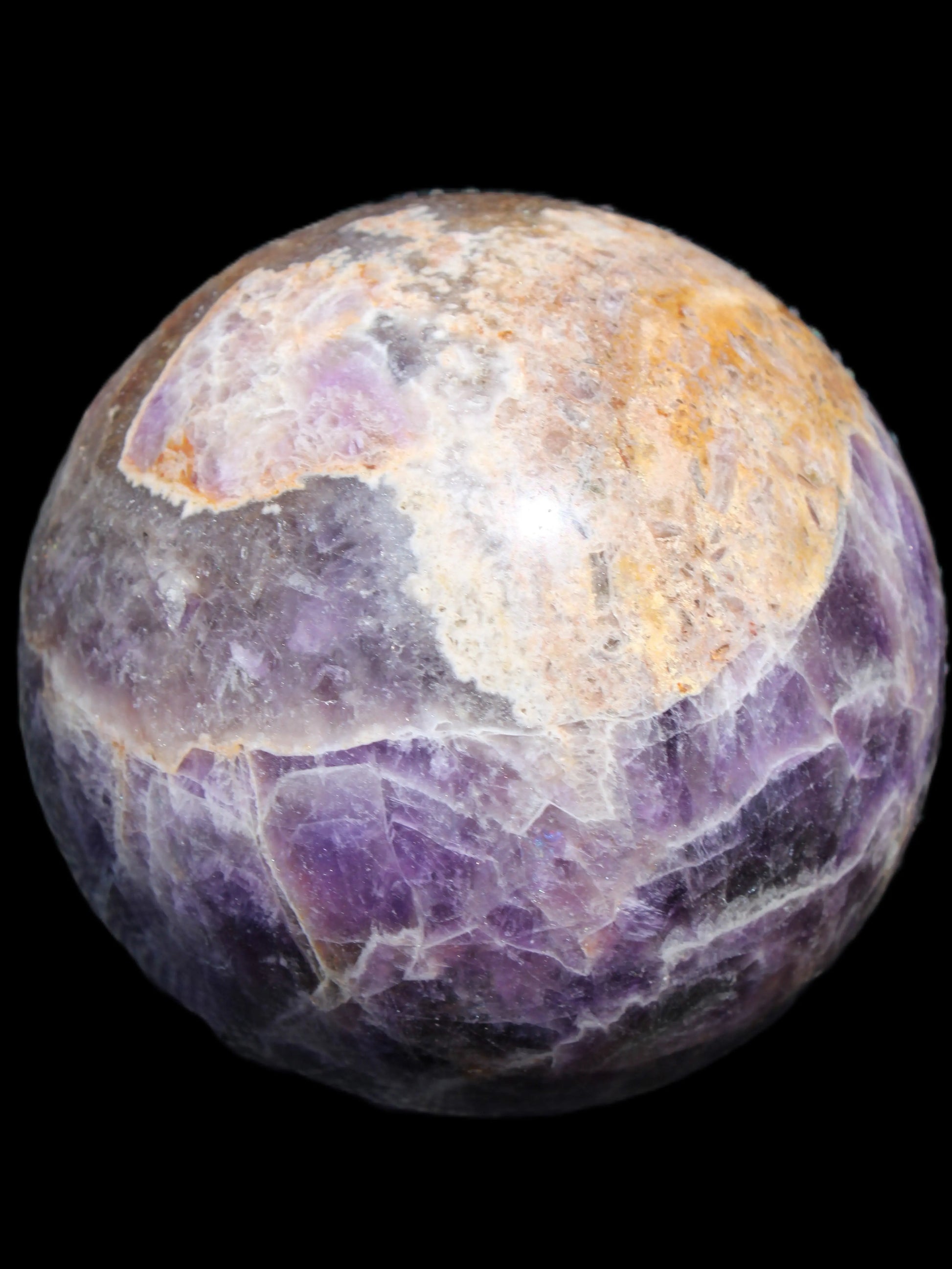 Chevron Fantasy Amethyst sphere 1424g Rocks and Things