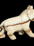 Chocolate Calcite hand-carved Wolf 572g in sunlight -  Rocks and Things Store