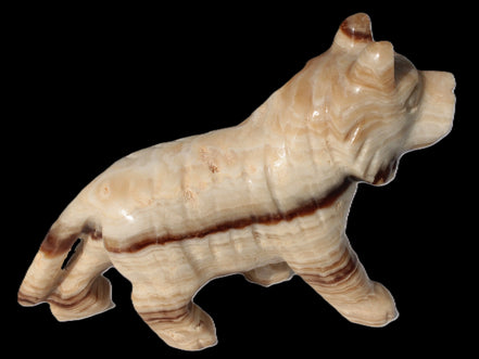 Chocolate Calcite hand-carved Wolf 572g Rocks and Things