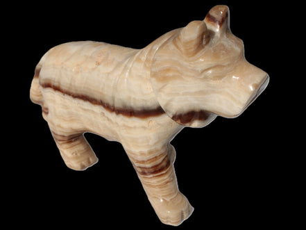 Chocolate Calcite hand-carved Wolf 572g Rocks and Things