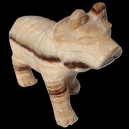 Chocolate Calcite hand-carved Wolf 572g Rocks and Things