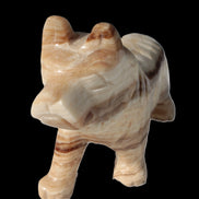 Chocolate Calcite hand-carved Wolf 572g Rocks and Things