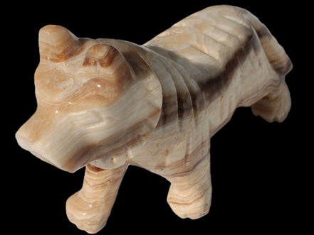 Chocolate Calcite hand-carved Wolf 572g Rocks and Things