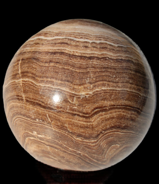 Chocolate Calcite sphere 52mm 185g Rocks and Things Store