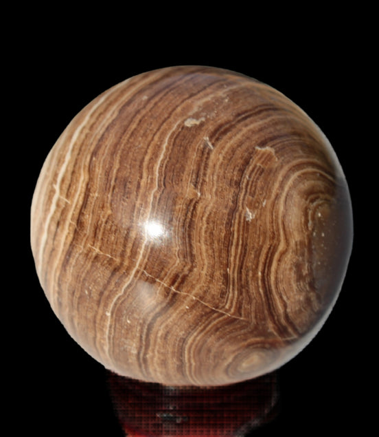 Chocolate Calcite sphere 52mm 185g Rocks and Things Store
