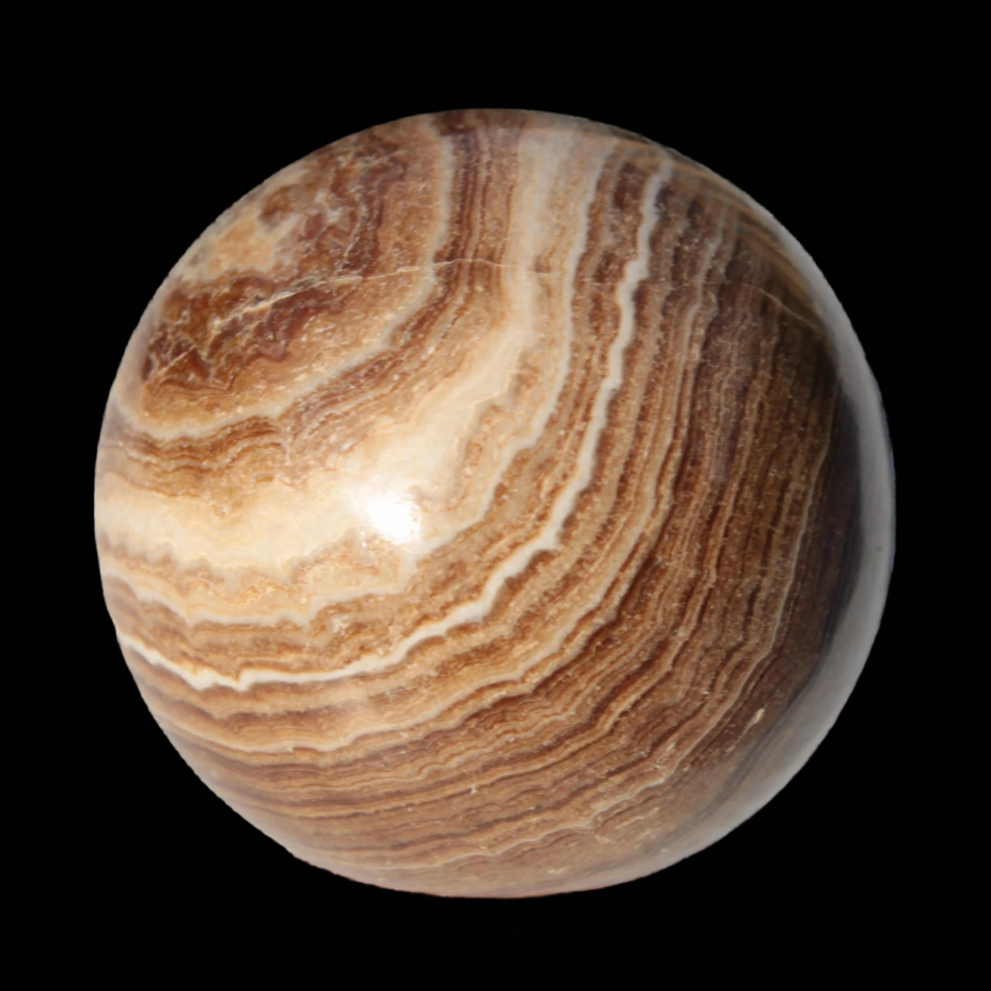 Chocolate Calcite sphere 52mm 185g Rocks and Things Store