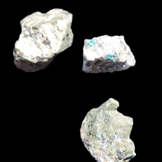 Chrysocolla with Epidote 3 stones 24-25g in sunlight - Rocks and Things Store