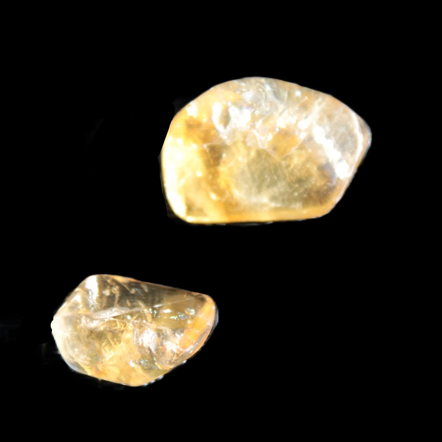 Citrine 2 high-quality polished crystals 5g Rocks and Things