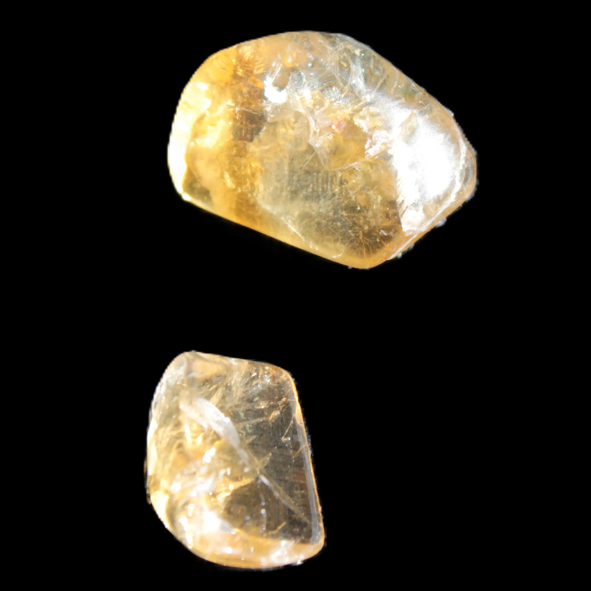 Citrine 2 high-quality polished crystals 5g Rocks and Things