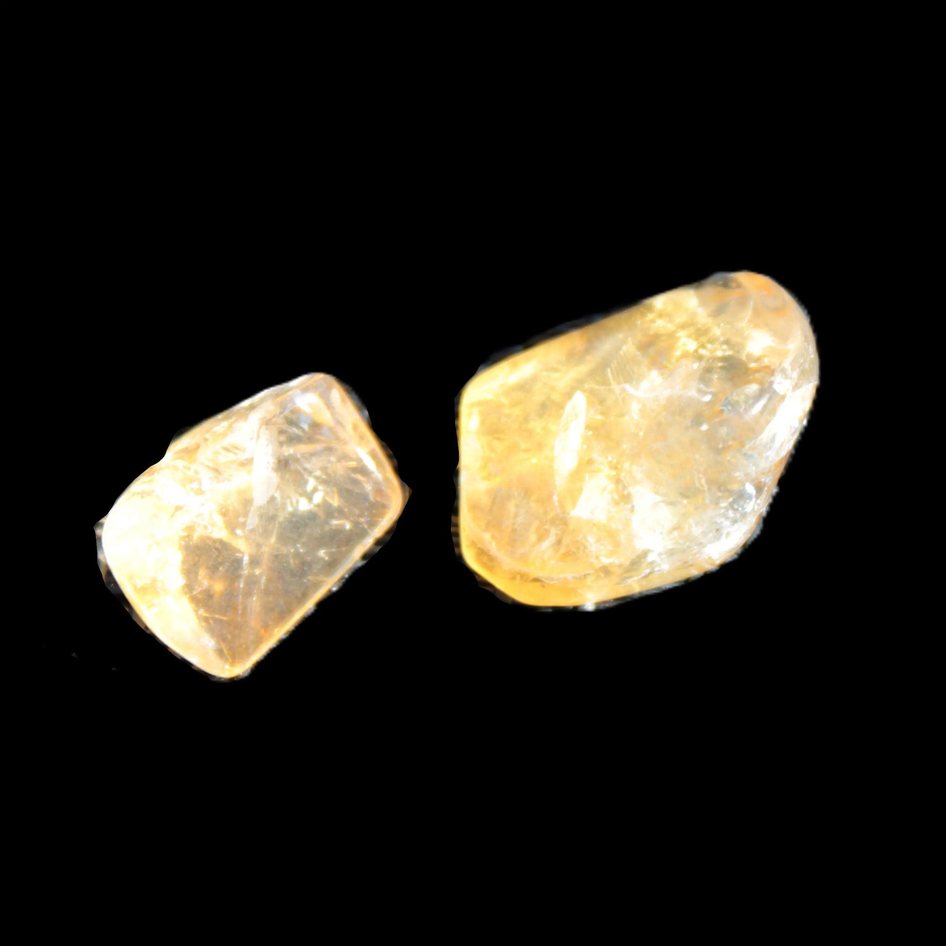 Citrine 2 high-quality polished crystals 5g Rocks and Things