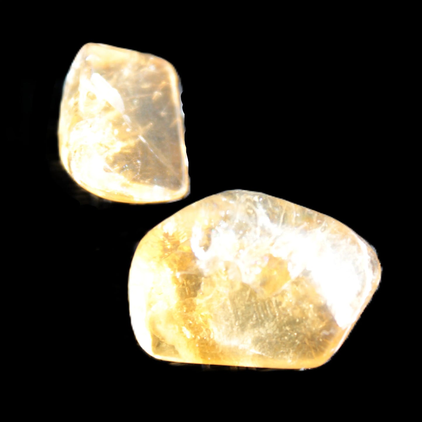 Citrine 2 high-quality polished crystals 5g Rocks and Things