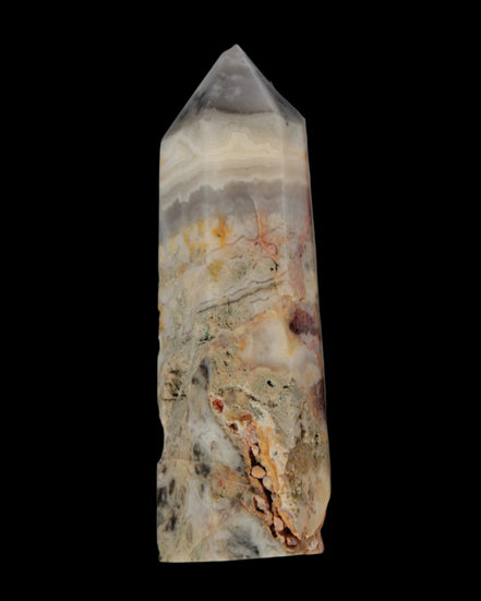 Claybank Agate Marquise wand 59g - Rocks and Things Store