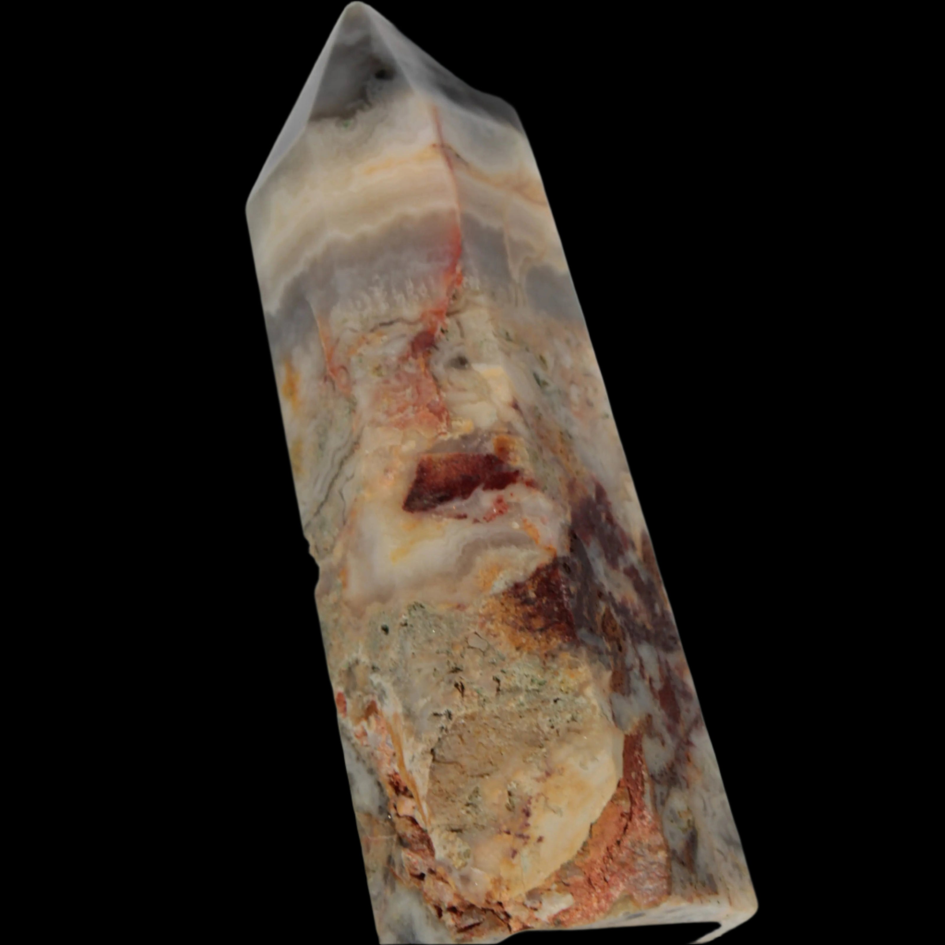 Claybank Agate Marquise wand 59g - Rocks and Things Store