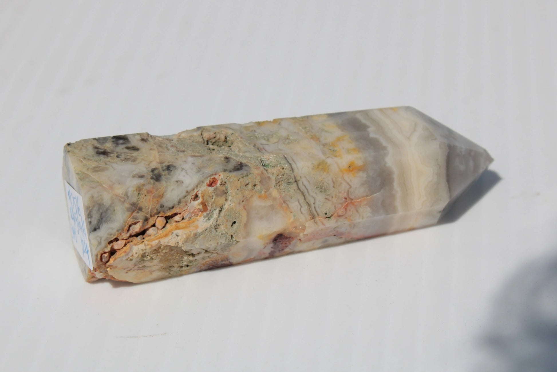 Claybank Agate Marquise wand 59g Rocks and Things