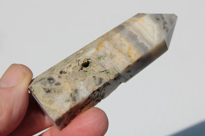 Claybank Agate Marquise wand 59g Rocks and Things