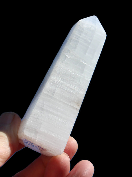 Clear Calcite crystal obelisk 161g Rocks and Things