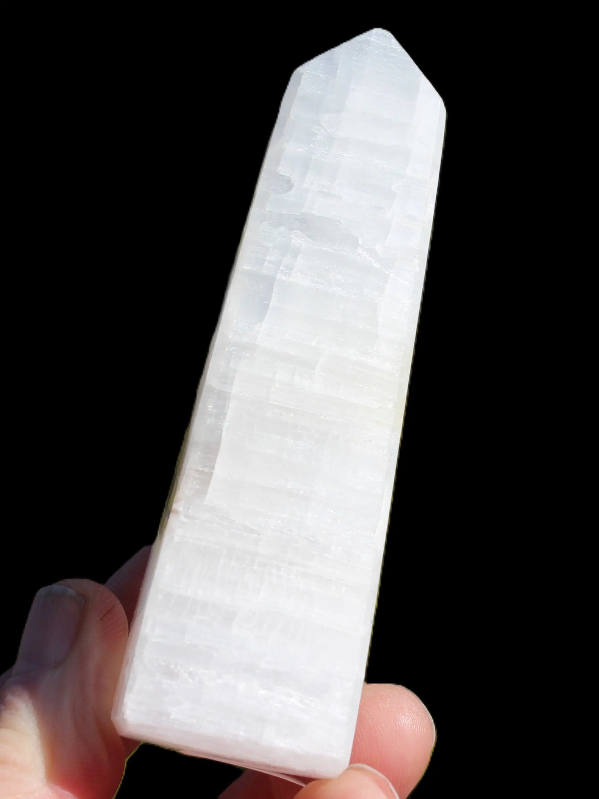 Clear Calcite crystal obelisk 161g Rocks and Things