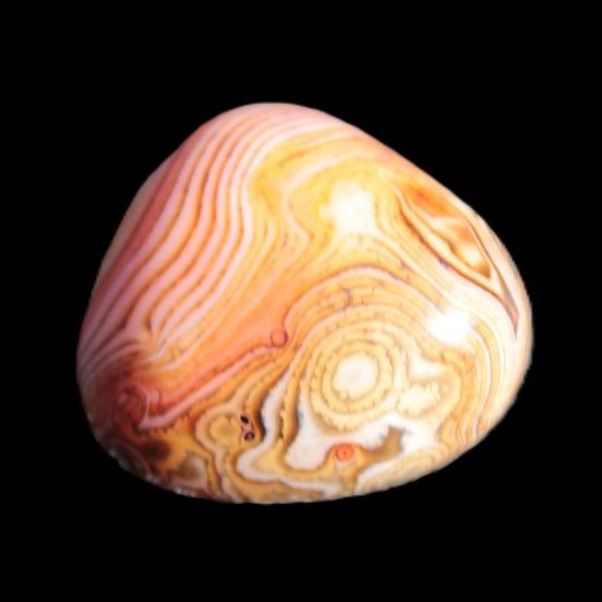 Crazy Lace Silk Banded Agate stone from Madagascar 38mm 45g Rocks and Things