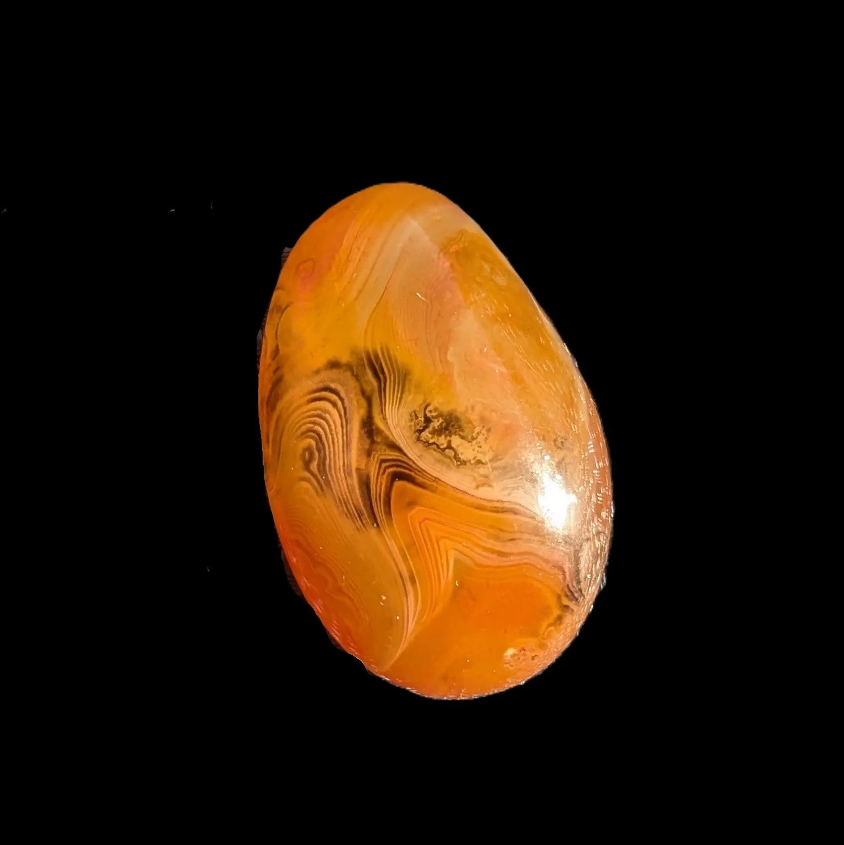 Crazy Lace Silk Banded Agate tumbled stone from Madagascar 35*54mm 68g Rocks and Things