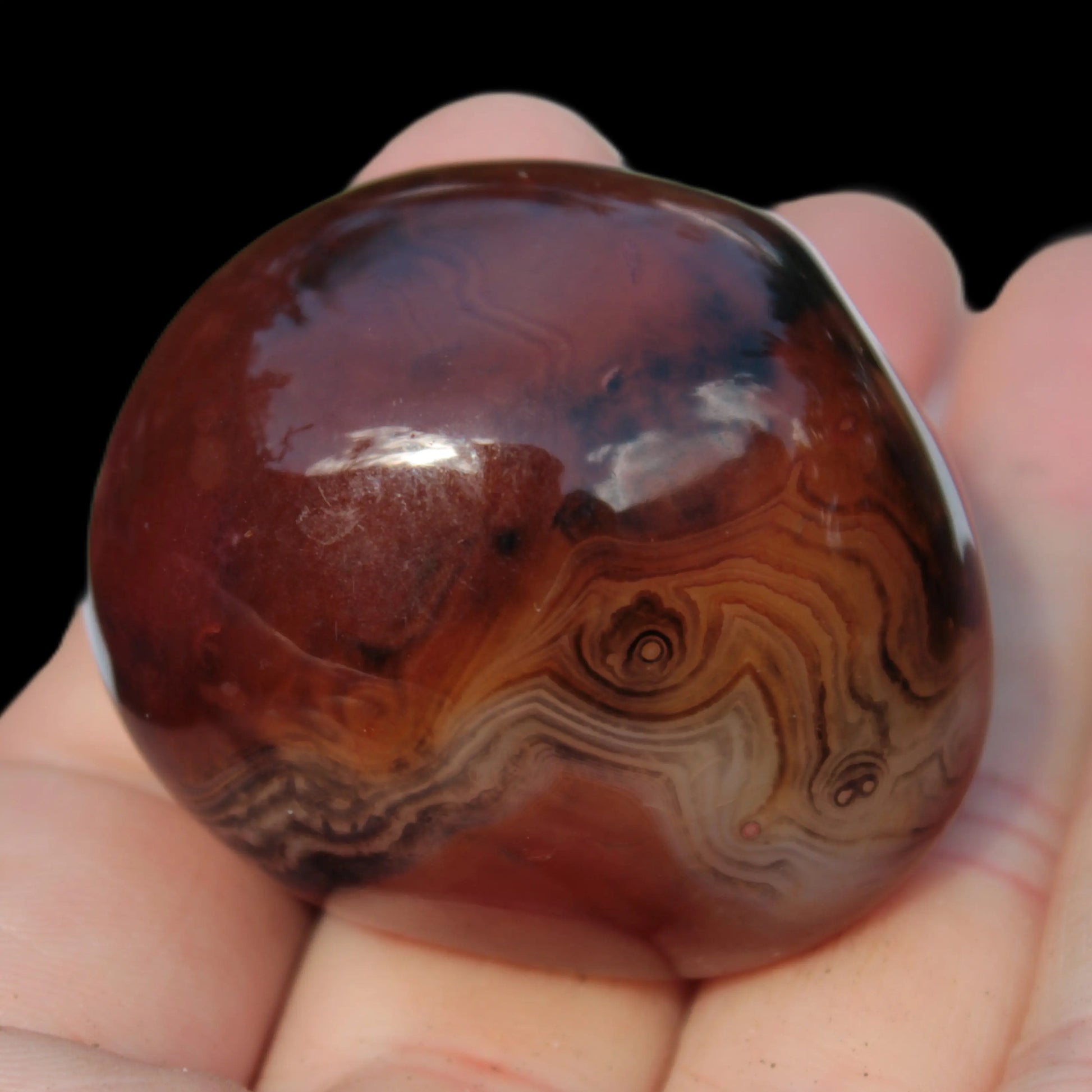 Crazy Lace Silk Banded Agate tumbled stone from Madagascar 60g Rocks and Things