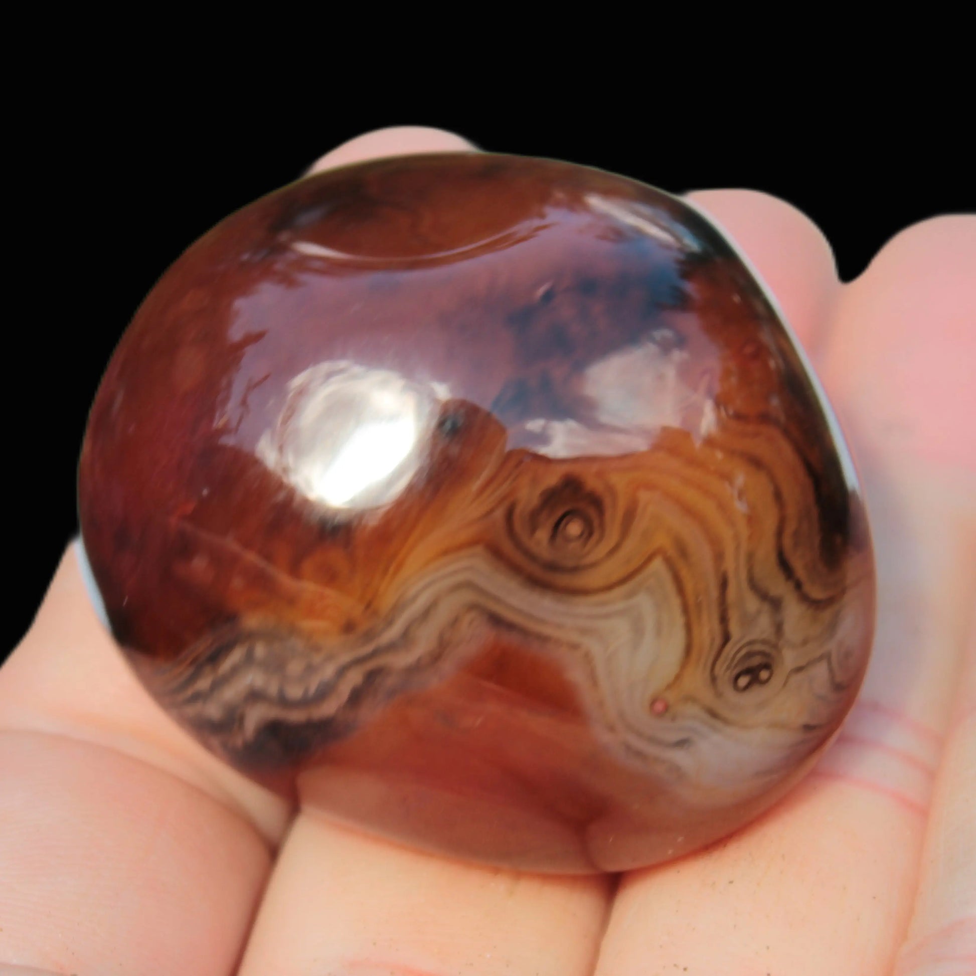 Crazy Lace Silk Banded Agate tumbled stone from Madagascar 60g Rocks and Things