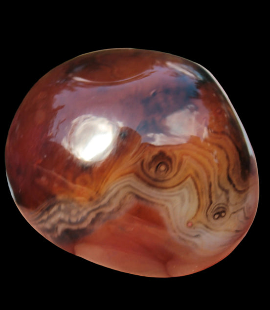 Crazy Lace Silk Banded Agate tumbled stone from Madagascar 60g in sunlight - Rocks and Things Store