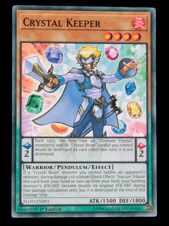 Crystal Keeper common 1st edition YuGiOh card FLOD-EN093 Rocks and Things