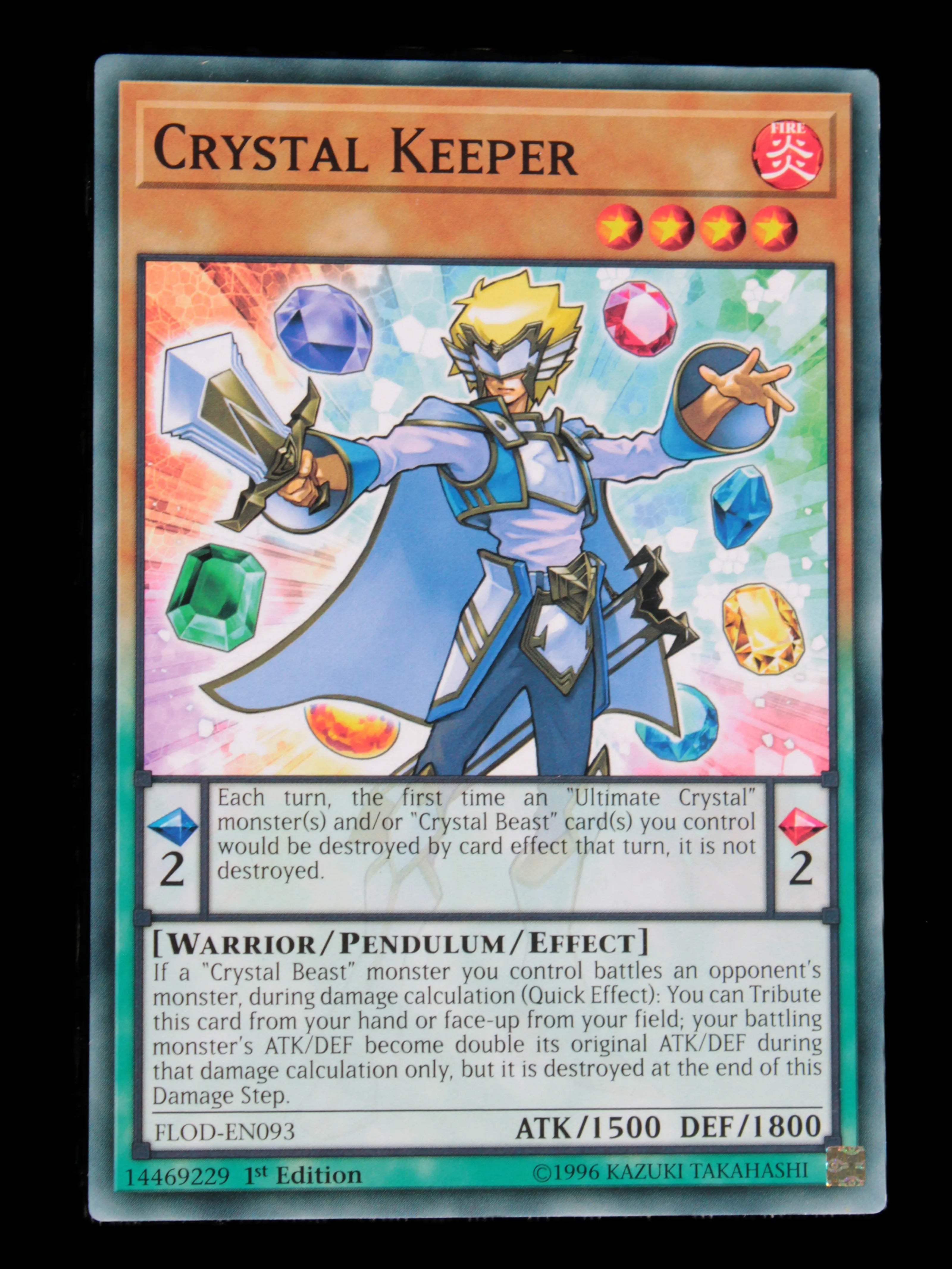 Crystal Keeper common 1st edition YuGiOh card FLOD-EN093 Rocks and Things