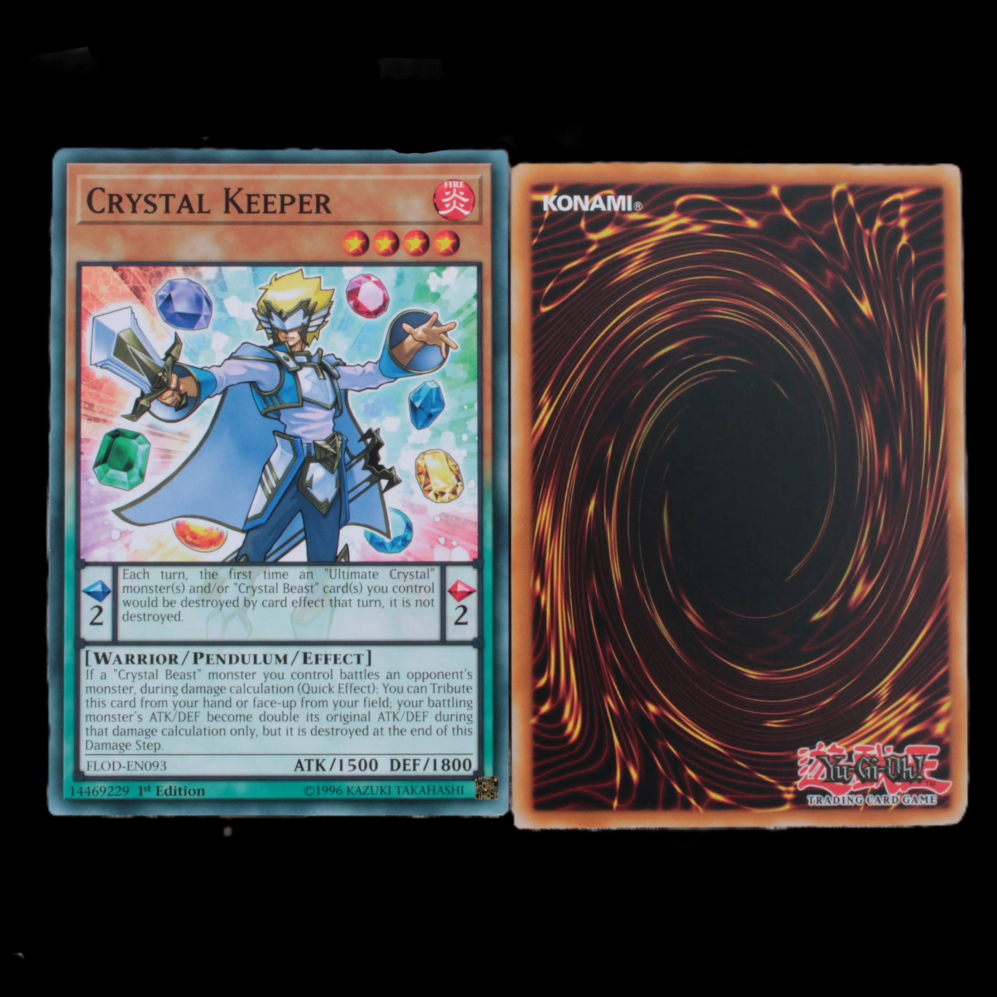 Crystal Keeper common 1st edition YuGiOh card FLOD-EN093 Rocks and Things