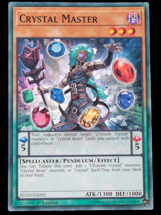 Crystal Master common 1st edition YuGiOh card FLOD-EN092 Rocks and Things