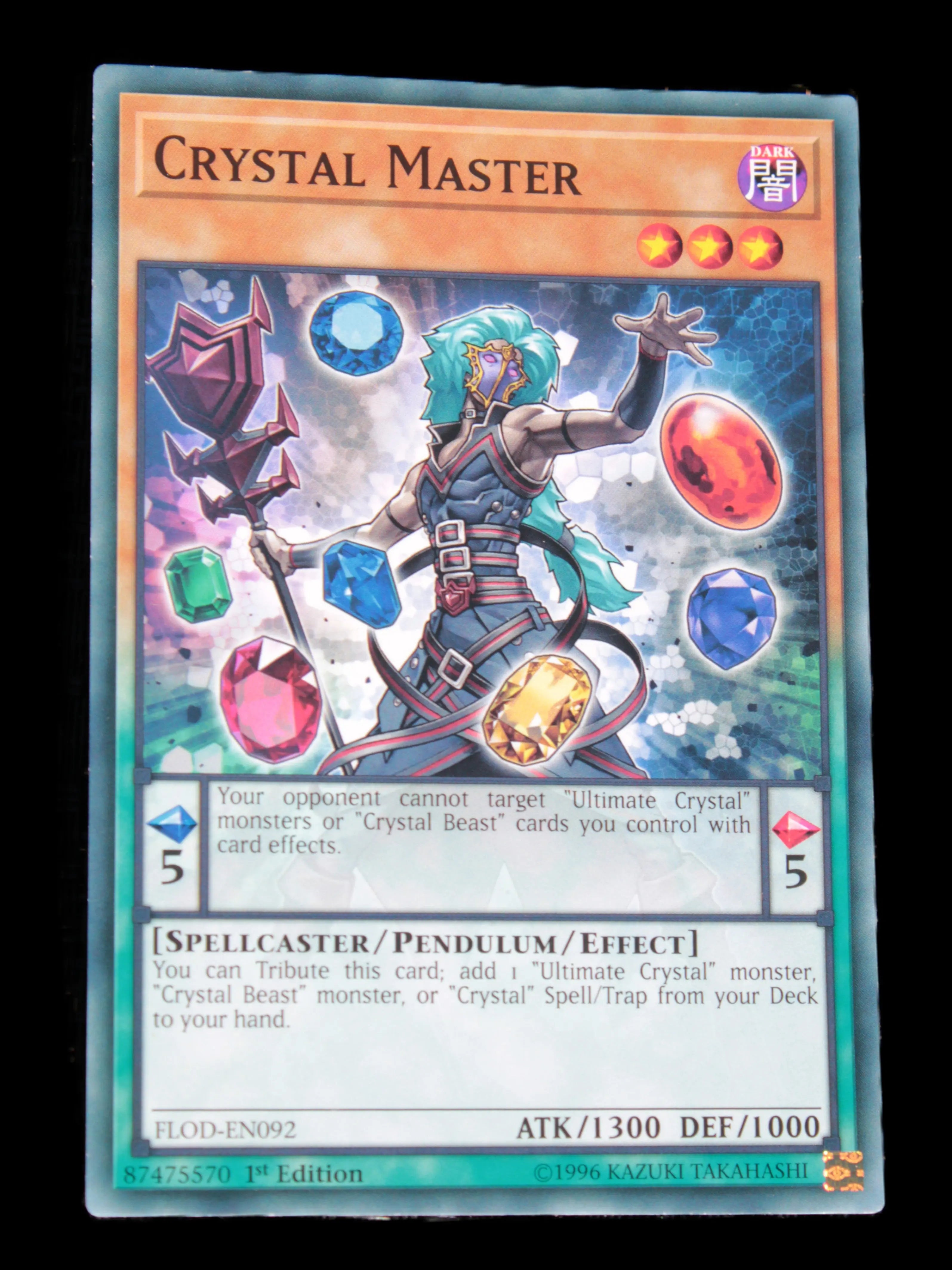 Crystal Master common 1st edition YuGiOh card FLOD-EN092 Rocks and Things
