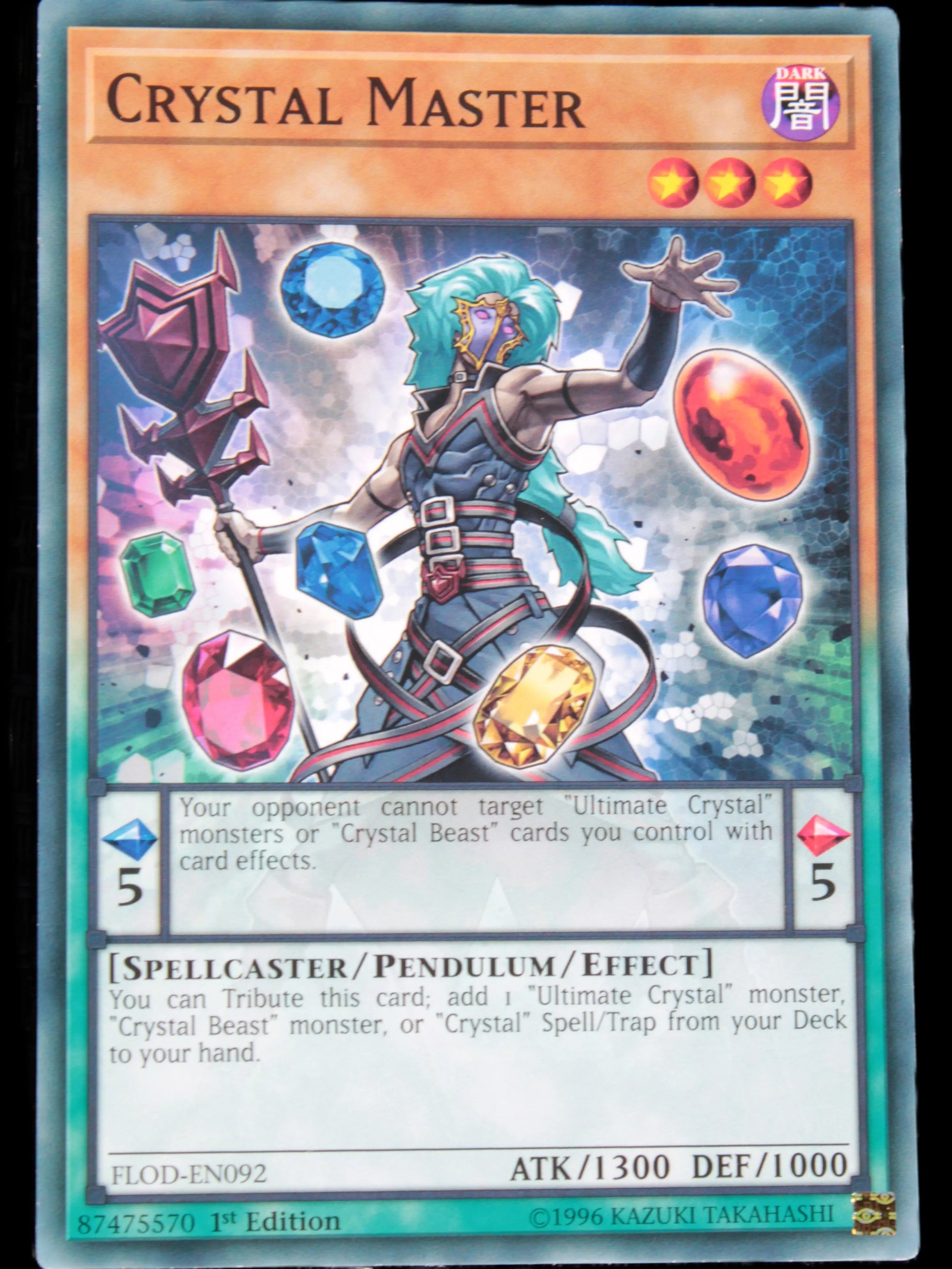 Crystal Master common 1st edition YuGiOh card FLOD-EN092 Rocks and Things