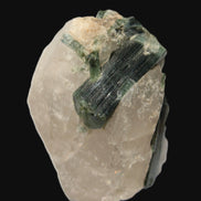 Curved Green Tourmaline crystal on Quartz 123ct  24.6g Rocks and Things Store