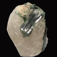 Curved Green Tourmaline crystal on Quartz 123ct  24.6g Rocks and Things Store