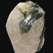 Curved Green Tourmaline crystal on Quartz 123ct  24.6g Rocks and Things Store